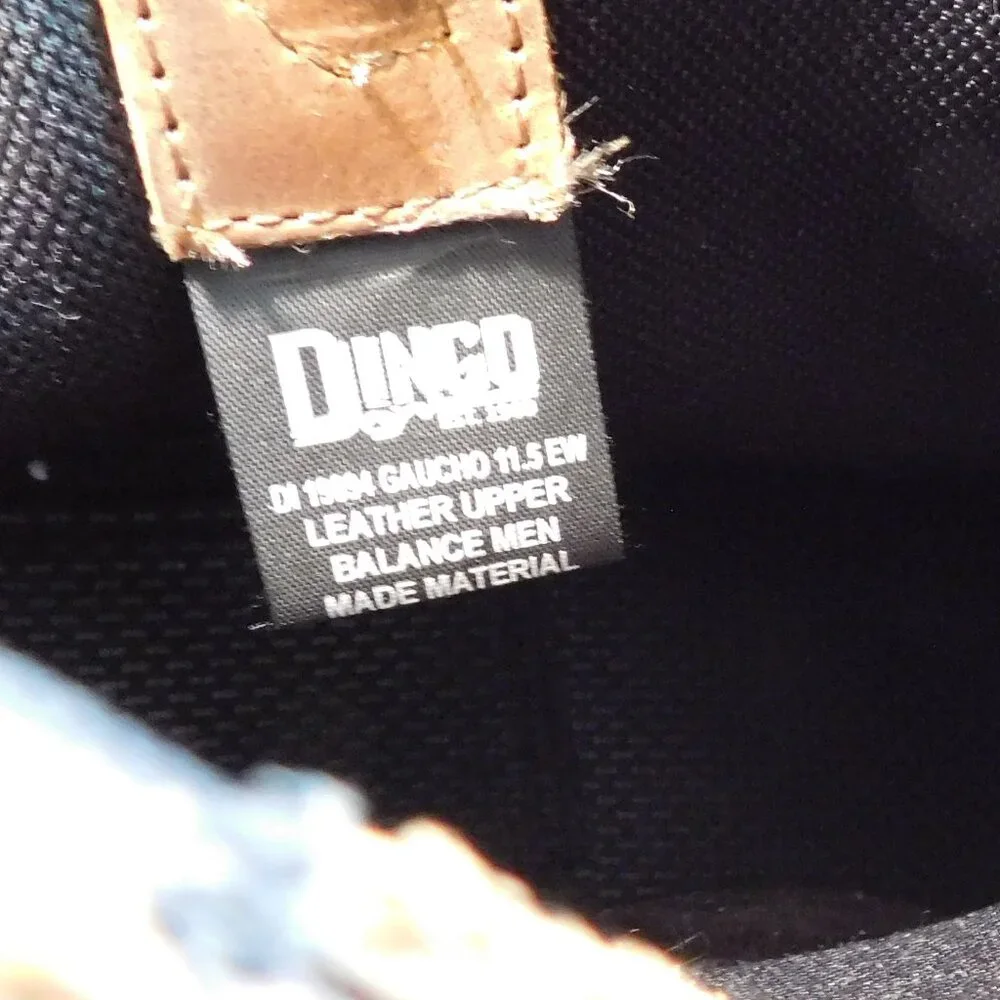 Dingo Rev-Up Gaucho Brown Leather Men's Boot Size 11.5 Wide NEW IN BOX